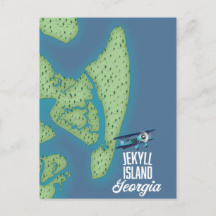 Jekyll Georgia USA karta Vykort