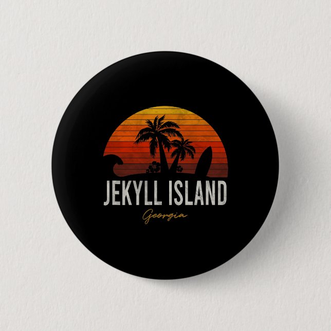 Jekyll Island Beach Georgia Ga Handflatan Vacation Knapp (Framsida)