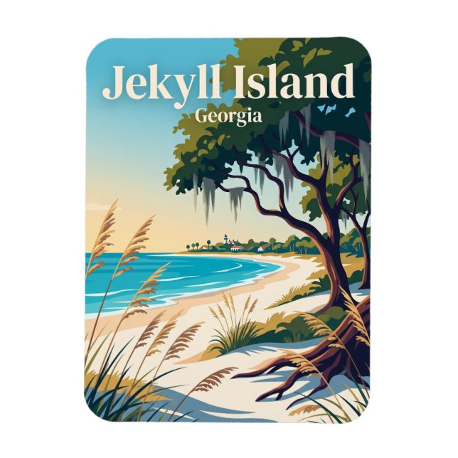 Jekyll Island, Georgia Magnet (Vertikal)