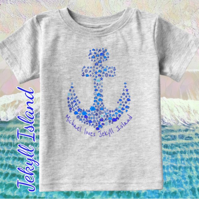 Jekyll Island Georgia Sea Creatures Anchor T Shirt (Skapare uppladdad)