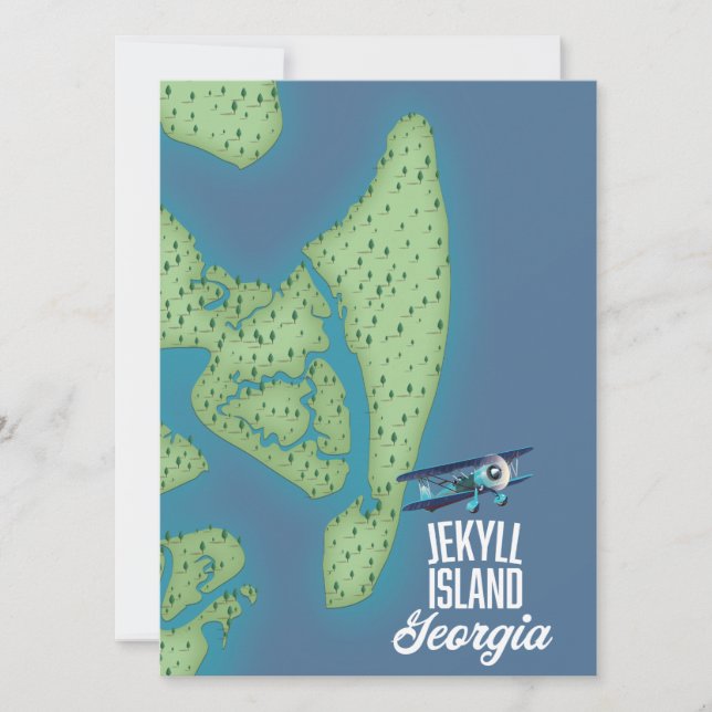 Jekyll Island Georgia USA karta (Framsida)