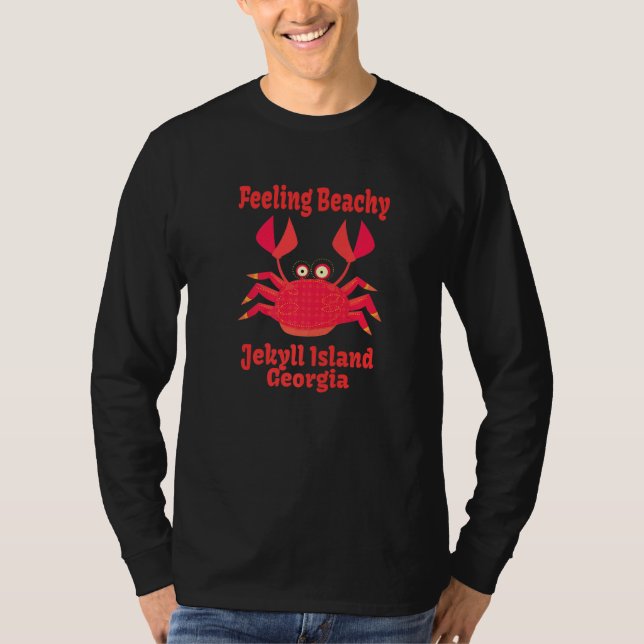 Jekyll Island Vacation Crab T Shirt (Framsida)