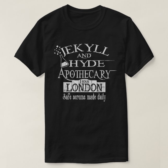 Jekyll och Hyde Apothecary Doktor London 1886 Hall T Shirt (Design framsida)