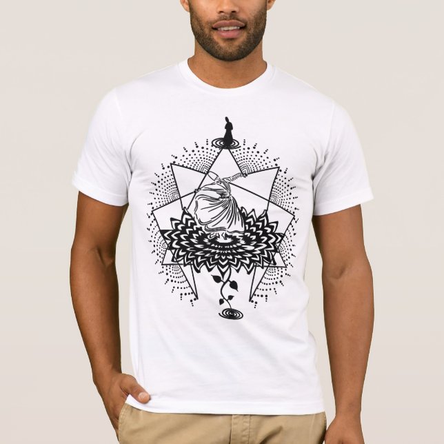 jelaleddin jalaluddin rumi shirt tshirt whirroll tee shirt (Framsida)