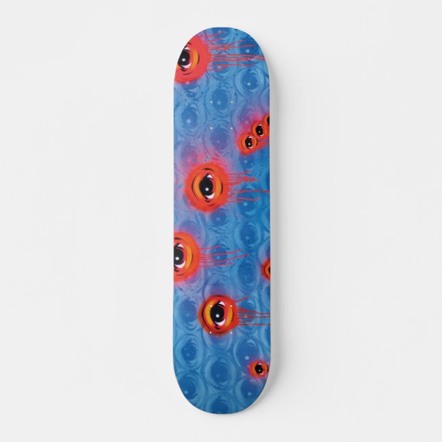 Jell-ÖGA-fisk Skateboard Bräda 20 Cm (Framsida)