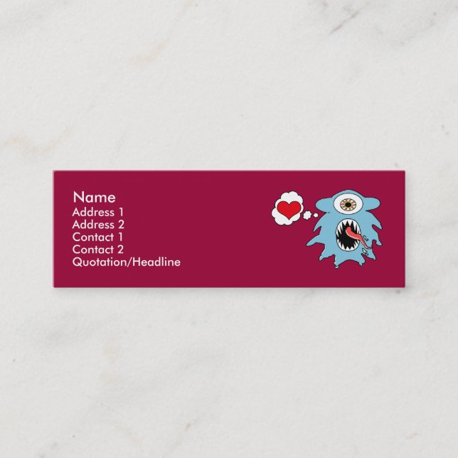 Jelli Luv smalavisitkort Mini Visitkort (Framsida)