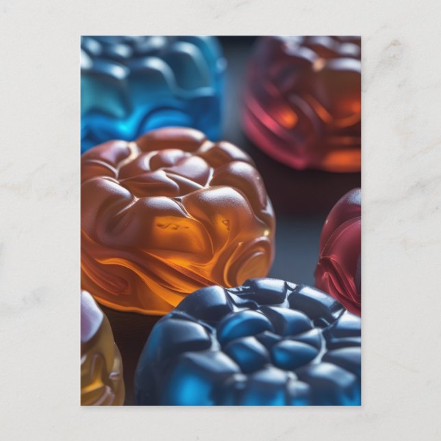 Jelllied Candy Roligt Vykort (Framsida)