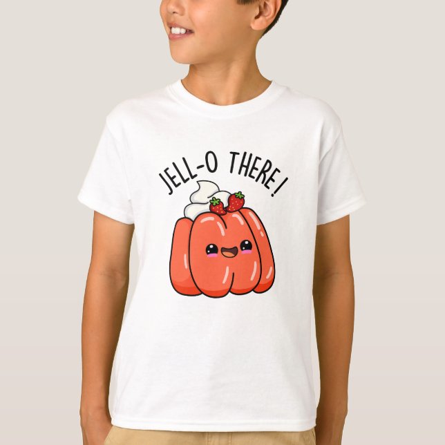 Jello Där Funny Orange Jello Pun T Shirt (Framsida)