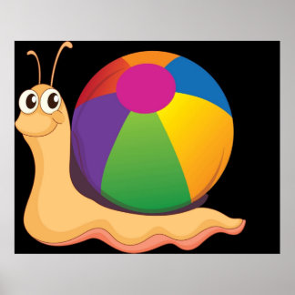 Jello Färg Colorful Beach Boll Cocomelon Gift Poster
