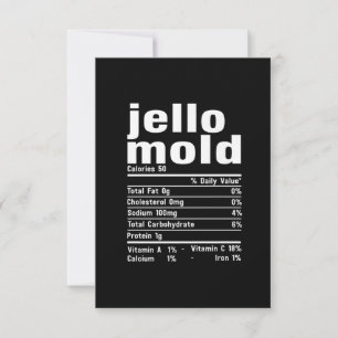 Jello Mold Nutrition Facts Family Matching Christm Tack Kort