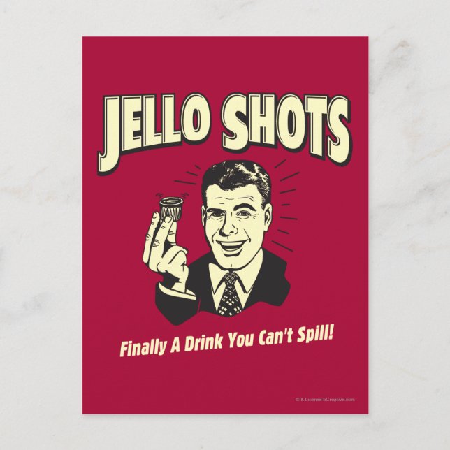 Jello Shots: Drinken kan du inte spill Vykort (Framsida)