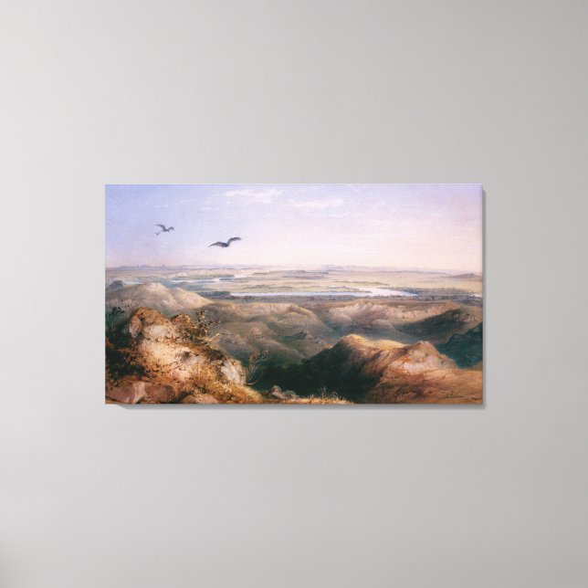 Jellowstone- och Missouri-fördelningen mellan Bodm Canvastryck (Framsida)