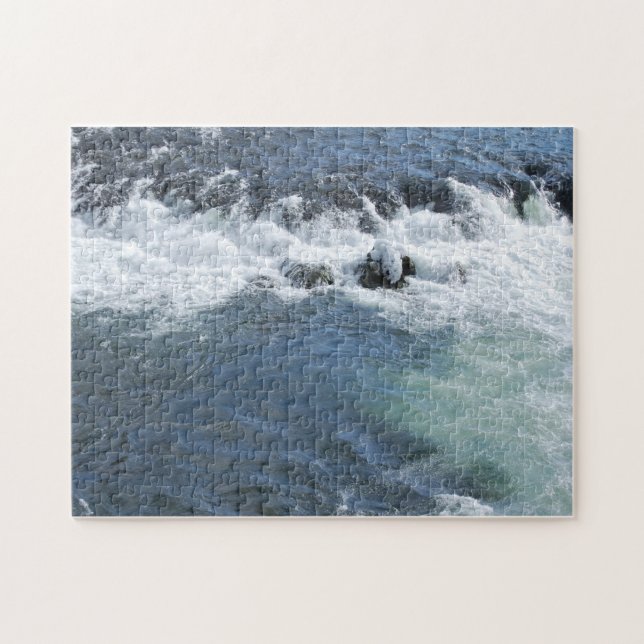 Jellowstone White Vatten River Jigszle Puzzle Pussel (Horisontell)