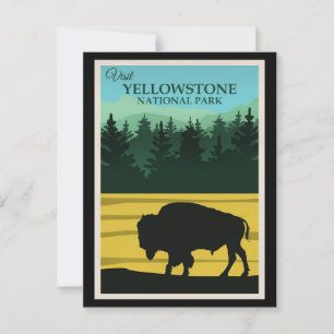 Jellowstone, Wyoming Travel Poster Vykort