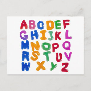 Jelly alphabets vykort