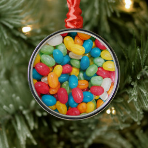 Jelly Bean Candies Colorful Julgransprydnad Metall