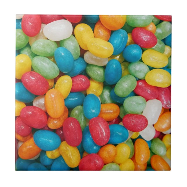 Jelly Bean Candies Colorful Kakelplatta (Framsidan)