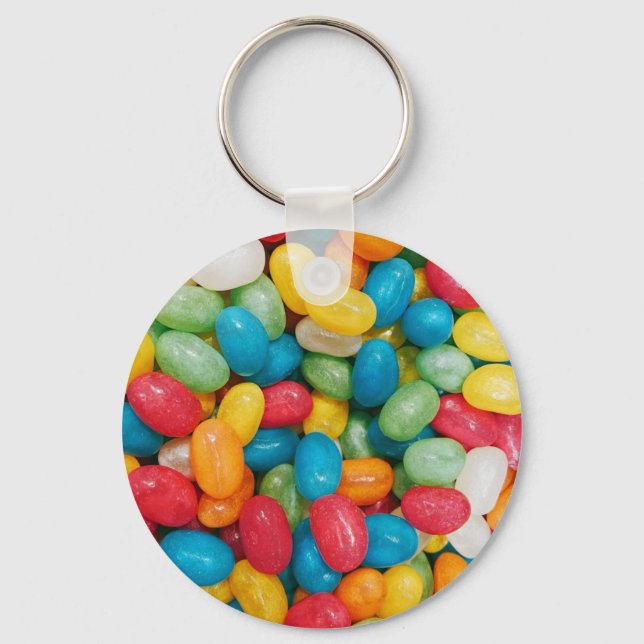 Jelly Bean Candies Colorful Nyckelring (Framsida)