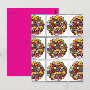 Jelly Bean Colorful Jelly Bean Vykort