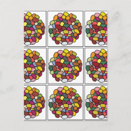 Jelly Bean Colorful Jelly Bean Vykort