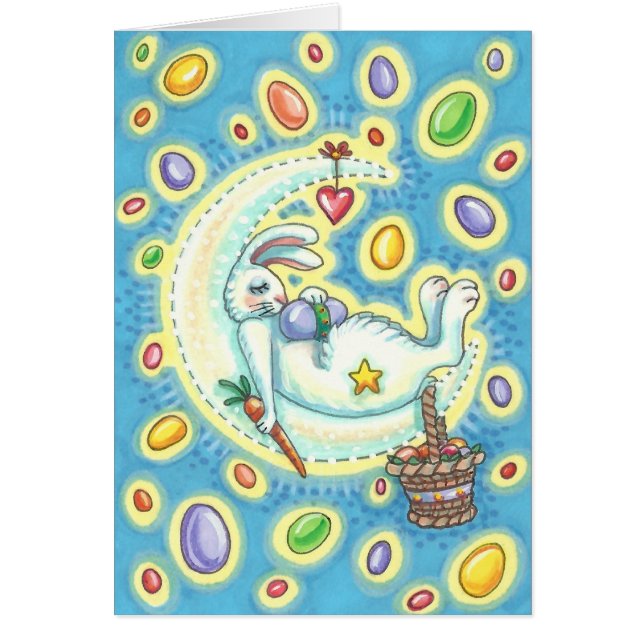 JELLY BEAN DREAMS PÅSKHARE NOTE CARD Blank OBS Kort (Framsidan)