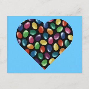 Jelly Bean Heart Vykort