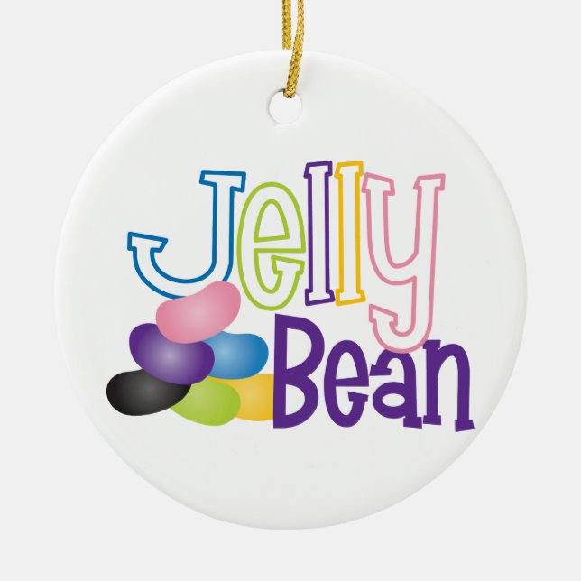 Jelly Bean Julgransprydnad Keramik (Framsidan)