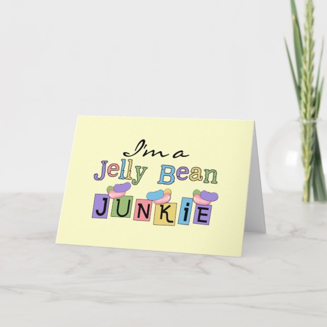 Jelly Bean Junkie T-shirts och Gifts Helgkort (Framsida)