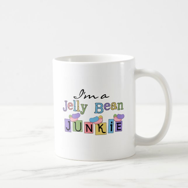 Jelly Bean Junkie T-shirts och Gifts Kaffemugg (Höger)