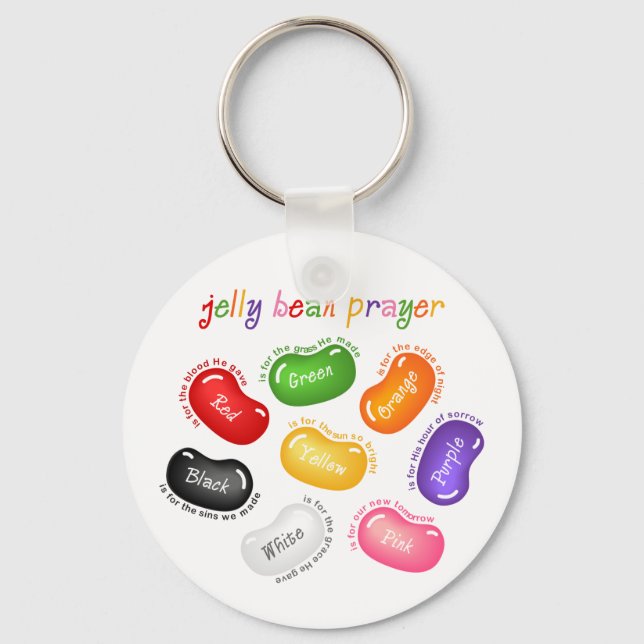 Jelly Bean Prayer Keychain Nyckelring (Framsida)