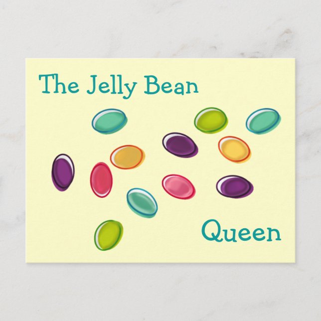 Jelly Bean Queen Påsk Card Helg Vykort (Framsida)