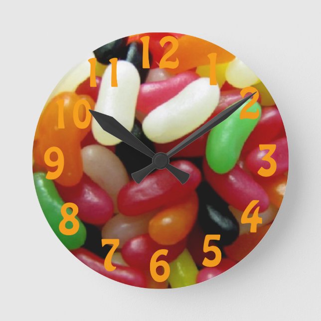 Jelly Bean Wall Clock Rund Klocka (Framsida)