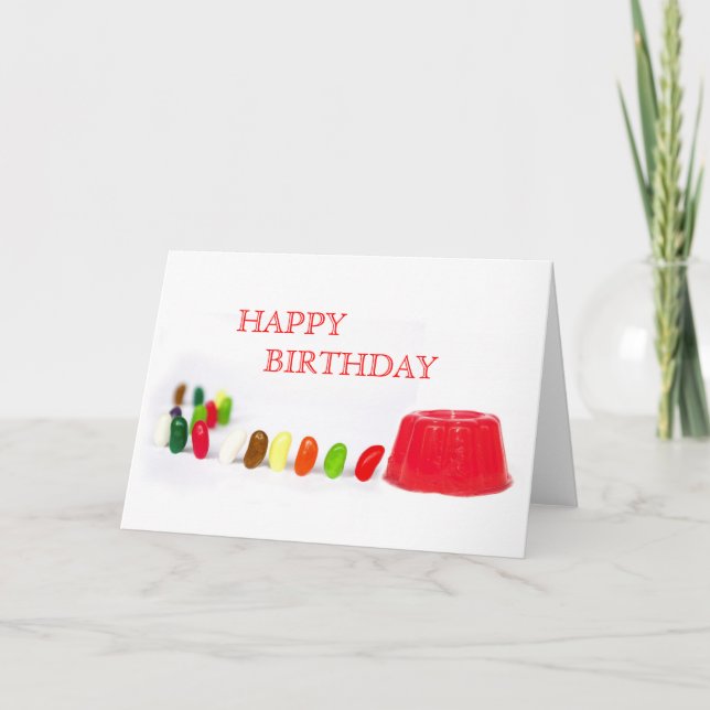 Jelly Beans Birthday Card Kort (Framsida)