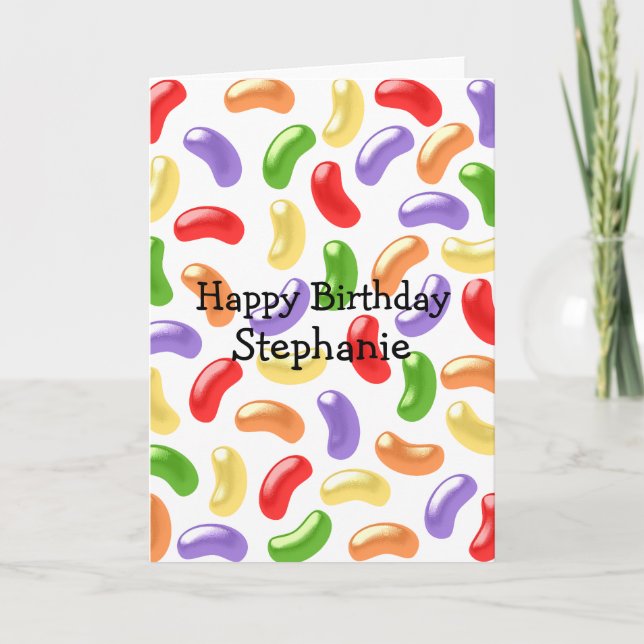 Jelly Beans Birthday Kort (Framsida)