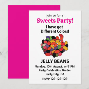 Jelly Beans Colorful Funny Jelly Beans Inbjudningar