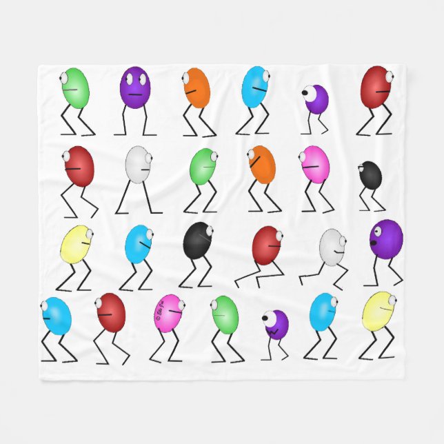 Jelly Beans Fleece Blanket (Framsidan (Horisontell))