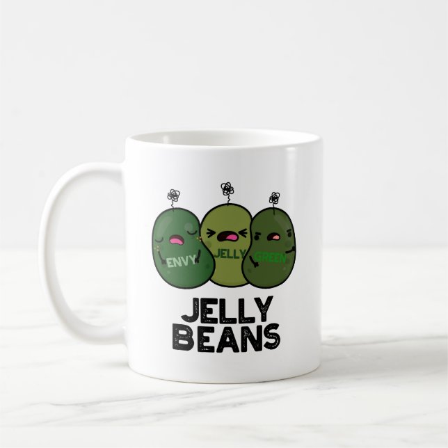Jelly Beans Funny Jeverse Candy Pun Kaffemugg (Vänster)