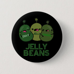 Jelly Beans Funny Jeverse Candy Pun Mörk BG Knapp
