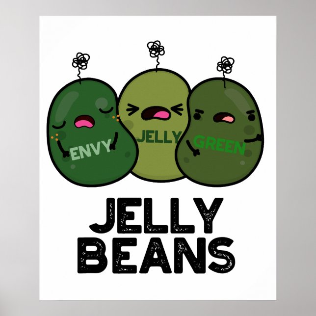 Jelly Beans Funny Jeverse Candy Pun Poster (Framsidan)