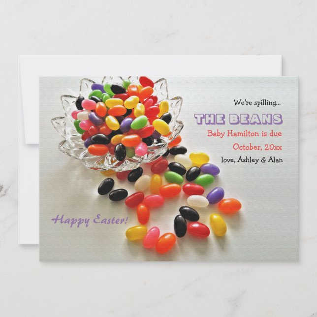 Jelly Beans Graviditetsannonsering Julkort (Framsida)