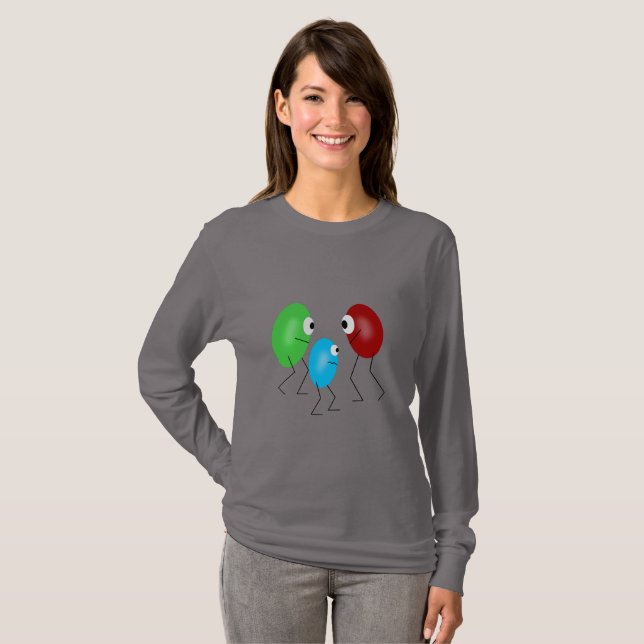 Jelly Beans Women's Långärmad Tshirt T Shirt (Hel framsida)