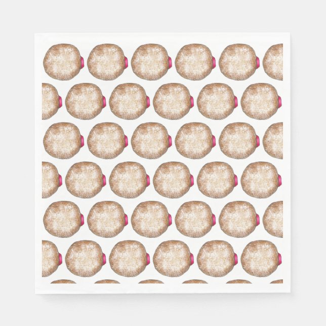 Jelly Donut Doughnut Hanukkah Chanukkah Sufganiyah Pappersservett (Framsidan)