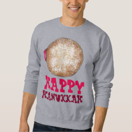 Jelly Donut Ugly jul Hanukkah Party Sweater Lång Ärmad Tröja