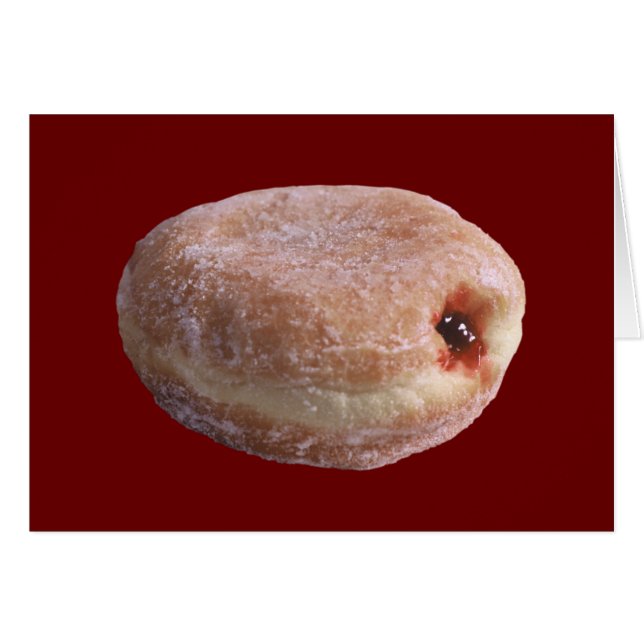 Jelly Filled Donut Hälsningskort (Framsidan Horizontal)