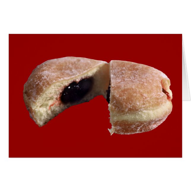 Jelly Filled Donut Hälsningskort (Framsidan Horizontal)