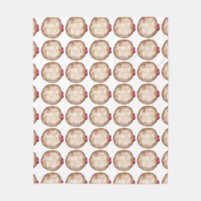 Jelly Filled Donuts Doughnut Hanukkah Sufganiyot Fleecefilt (Framsidan)