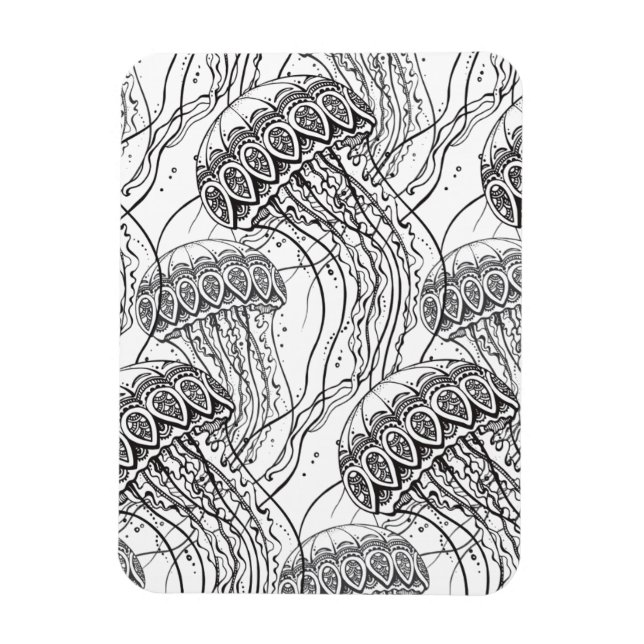 Jelly Fish Doodle Magnet (Vertikal)