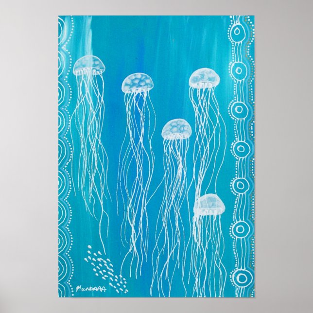 Jelly Fish Dreaming by Mundara Poster (Framsidan)