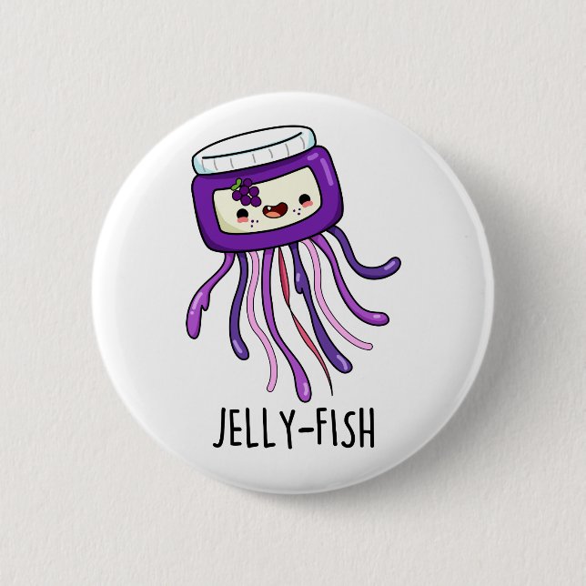 Jelly-fish Funny Jelly Burk Pun Knapp (Framsida)