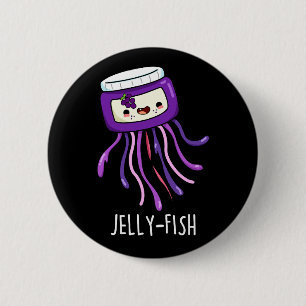 Jelly-fish Funny Jelly Burk Pun Mörk BG Knapp